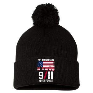 20th Anniversary Never Forget 9/11 September 11th Pom Pom 12in Knit Beanie