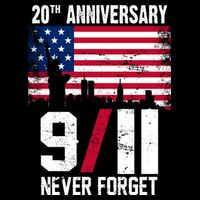 20th Anniversary Never Forget 9/11 September 11th Baby Bodysuit