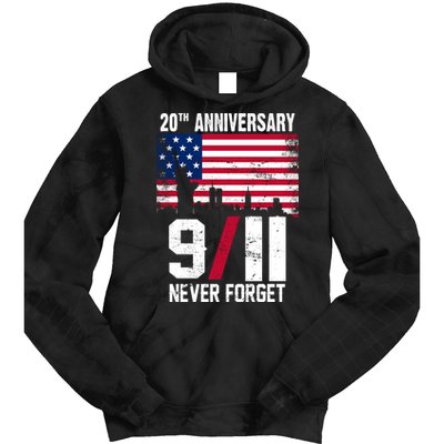 20th Anniversary Never Forget 9/11 September 11th Tie Dye Hoodie
