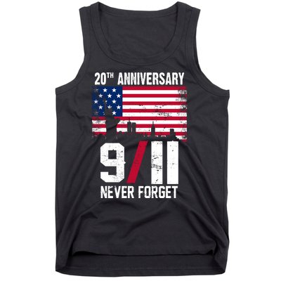 20th Anniversary Never Forget 9/11 September 11th Tank Top