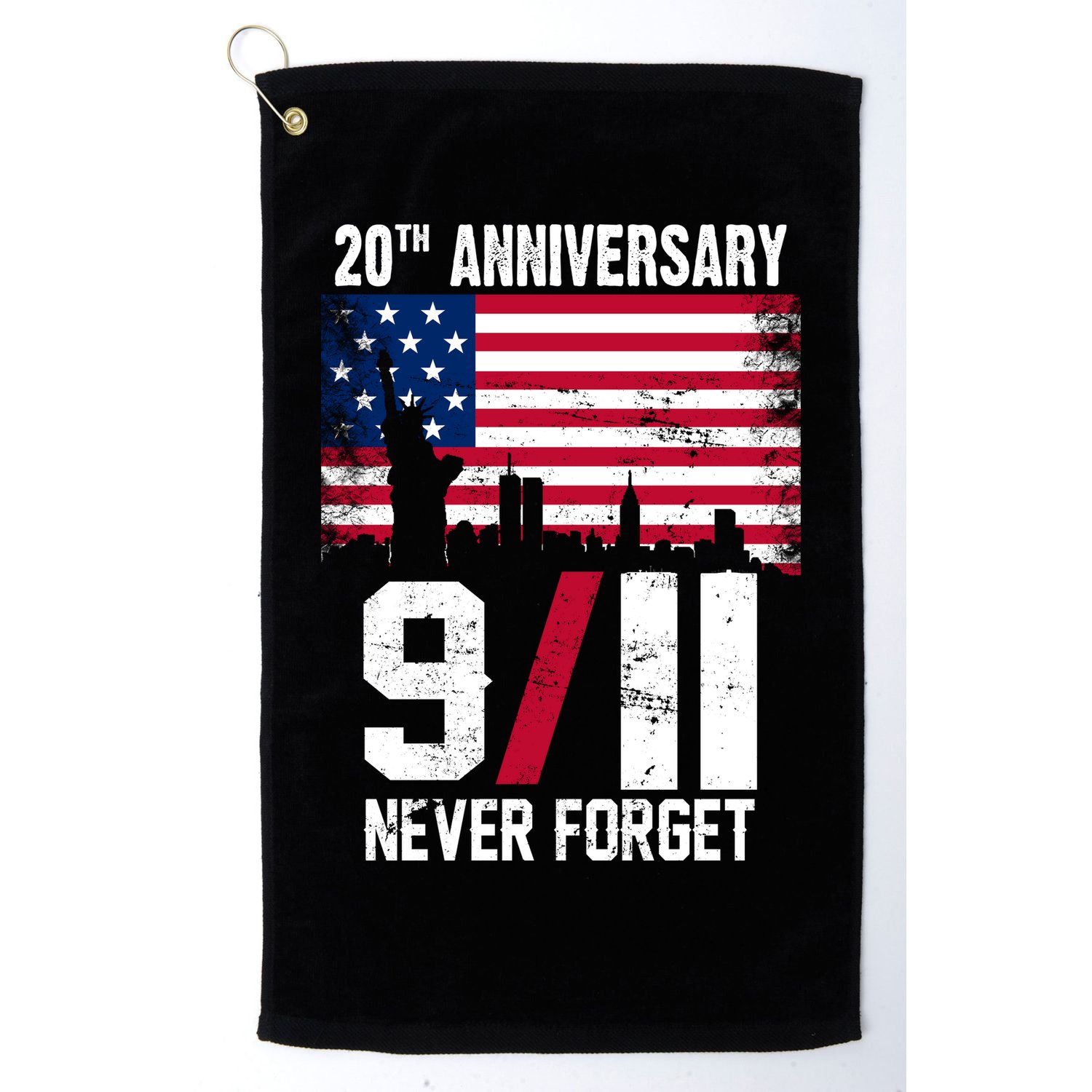 20th Anniversary Never Forget 9/11 September 11th Golf Towel