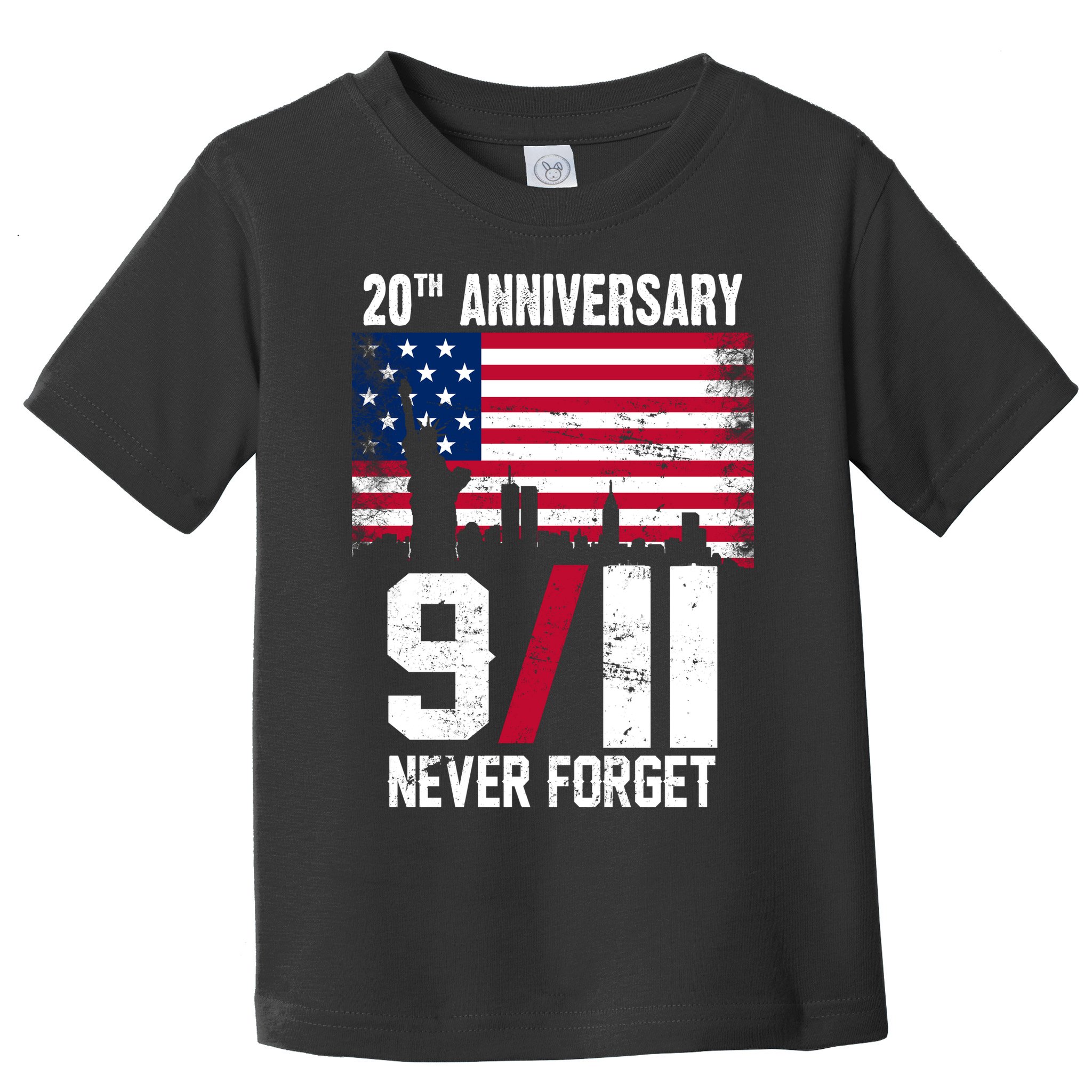 20th Anniversary Never Forget 9/11 September 11th Toddler T-Shirt