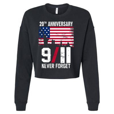 20th Anniversary Never Forget 9/11 September 11th Cropped Pullover Crew