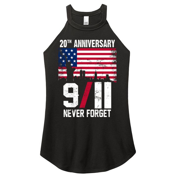 20th Anniversary Never Forget 9/11 September 11th Women's Perfect Tri Rocker Tank
