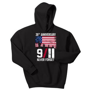 20th Anniversary Never Forget 9/11 September 11th Kids Hoodie