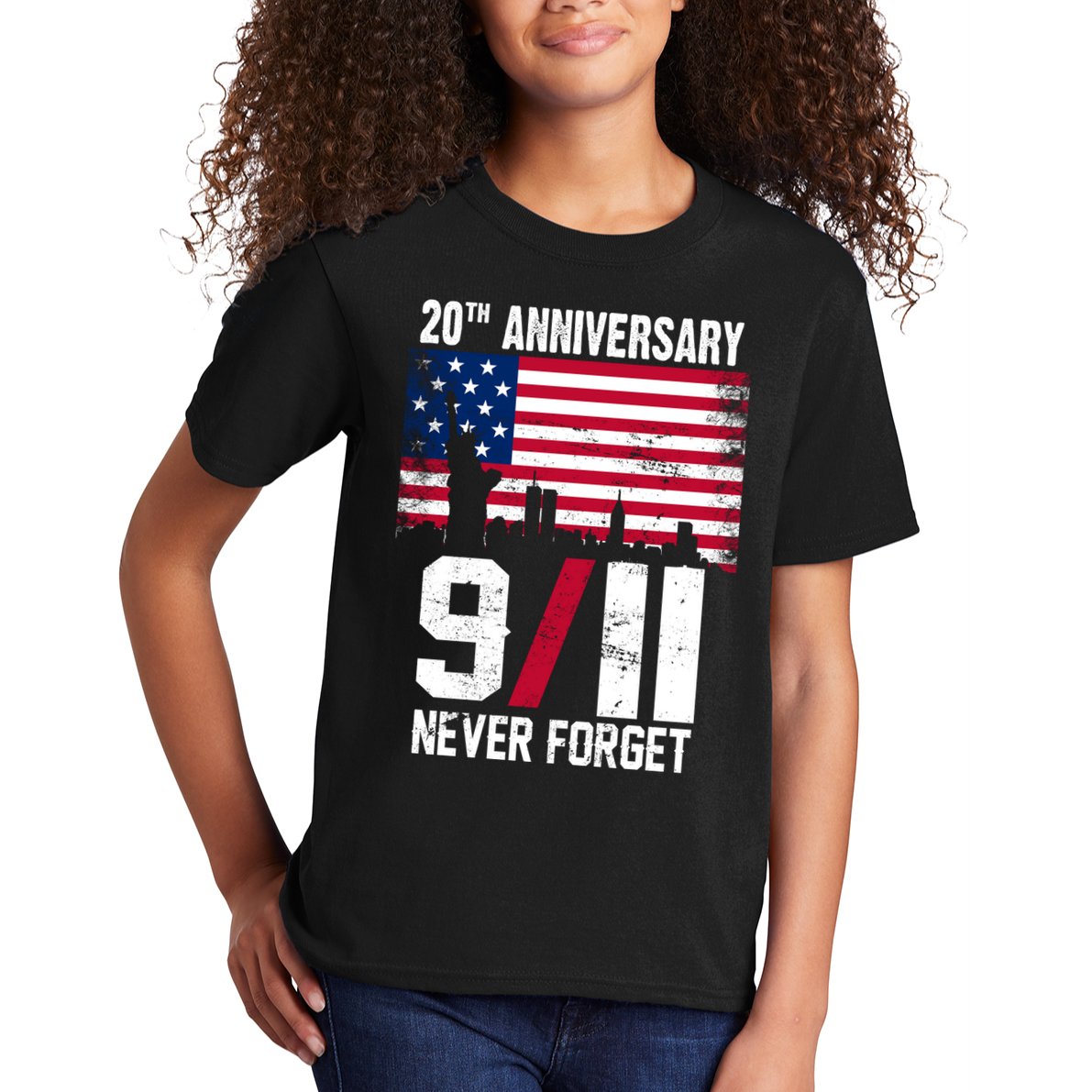 20th Anniversary Never Forget 9/11 September 11th Kids T-Shirt
