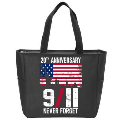 20th Anniversary Never Forget 9/11 September 11th Zip Tote Bag