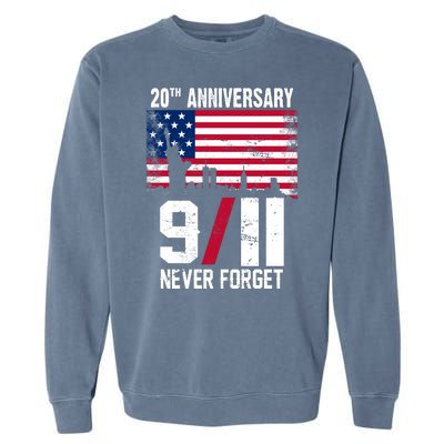 20th Anniversary Never Forget 9/11 September 11th Garment-Dyed Sweatshirt