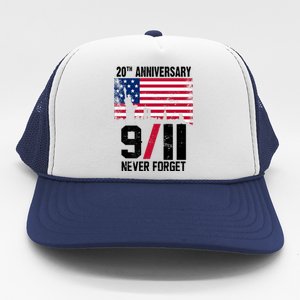 20th Anniversary Never Forget 9/11 September 11th Trucker Hat