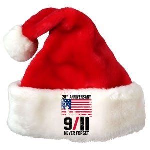 20th Anniversary Never Forget 9/11 September 11th Premium Christmas Santa Hat