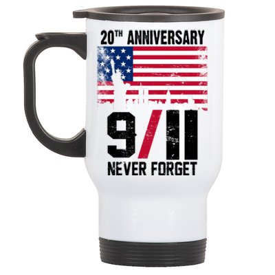 20th Anniversary Never Forget 9/11 September 11th Stainless Steel Travel Mug