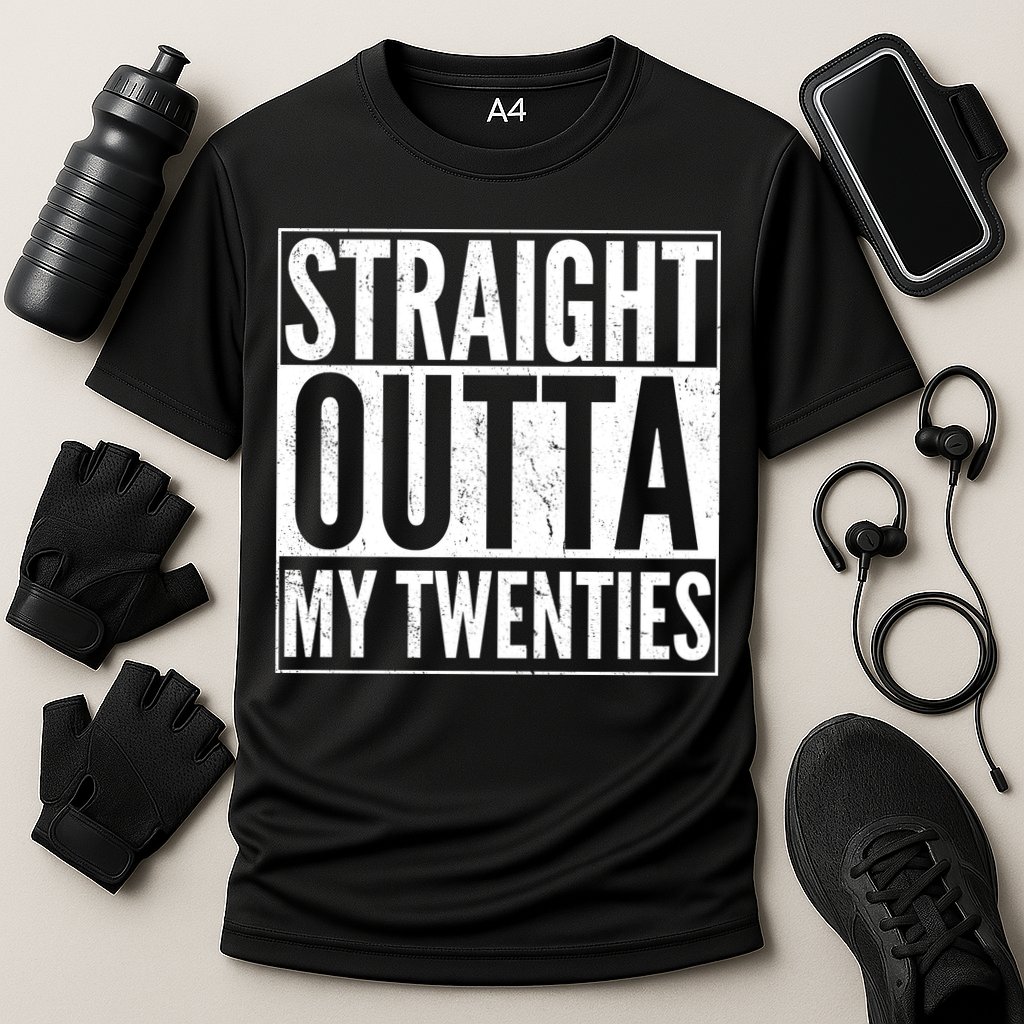 20th Birthday - Straight Outta My Twenties Cooling Performance Crew T-Shirt