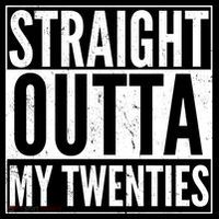 20th Birthday - Straight Outta My Twenties Drawstring Bag