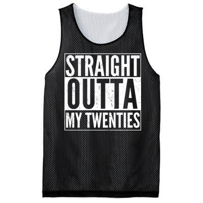 20th Birthday - Straight Outta My Twenties Mesh Reversible Basketball Jersey Tank