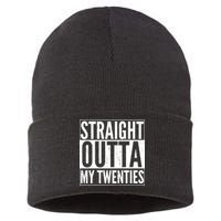 20th Birthday - Straight Outta My Twenties Sustainable Knit Beanie