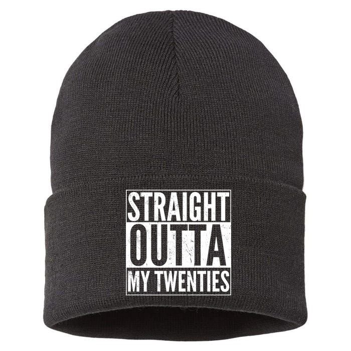 20th Birthday - Straight Outta My Twenties Sustainable Knit Beanie