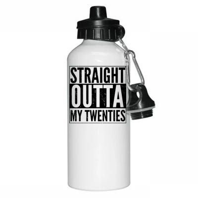 20th Birthday - Straight Outta My Twenties Aluminum Water Bottle