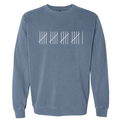 21 Twenty-One Years Old 21st Birthday Lines Garment-Dyed Sweatshirt