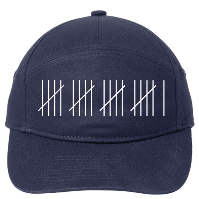 21 Twenty-One Years Old 21st Birthday Lines 7-Panel Snapback Hat