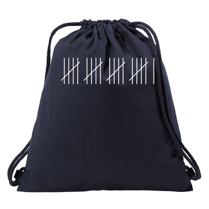 21 Twenty-One Years Old 21st Birthday Lines Drawstring Bag