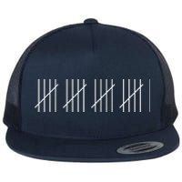 21 Twenty-One Years Old 21st Birthday Lines Flat Bill Trucker Hat