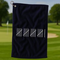 21 Twenty-One Years Old 21st Birthday Lines Golf Towel