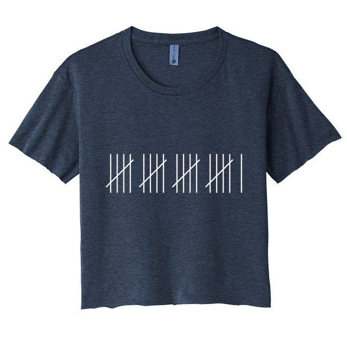 21 Twenty-One Years Old 21st Birthday Lines Crop Top