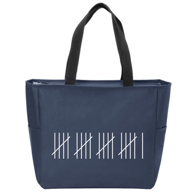 21 Twenty-One Years Old 21st Birthday Lines Zip Tote Bag