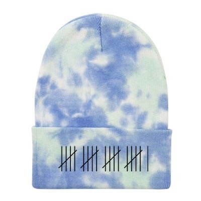 21 Twenty-One Years Old 21st Birthday Lines Tie Dye 12in Knit Beanie