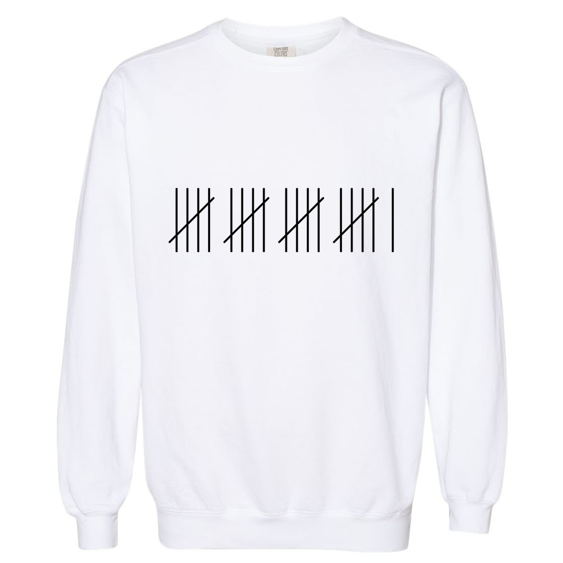 21 Twenty-One Years Old 21st Birthday Lines Garment-Dyed Sweatshirt