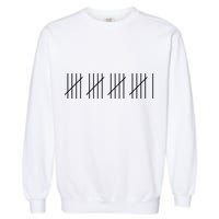 21 Twenty-One Years Old 21st Birthday Lines Garment-Dyed Sweatshirt
