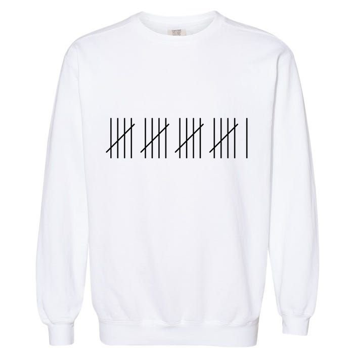 21 Twenty-One Years Old 21st Birthday Lines Garment-Dyed Sweatshirt