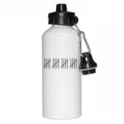 21 Twenty-One Years Old 21st Birthday Lines Aluminum Water Bottle