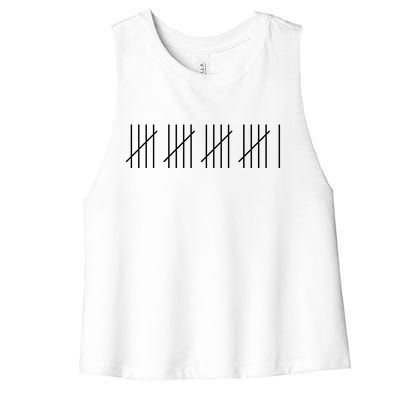 21 Twenty-One Years Old 21st Birthday Lines Women's Racerback Cropped Tank