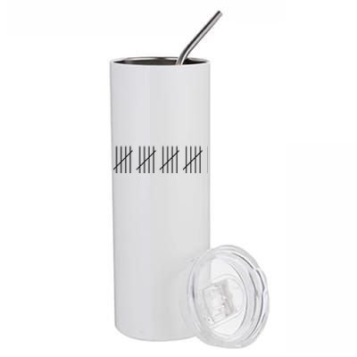 21 Twenty-One Years Old 21st Birthday Lines Stainless Steel Tumbler