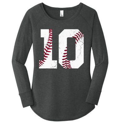 2013 10th Birthday Baseball Kids Ten 10 Tenth Gift Women's Perfect Tri Tunic Long Sleeve Shirt