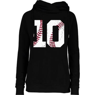 2013 10th Birthday Baseball Kids Ten 10 Tenth Gift Womens Funnel Neck Pullover Hood