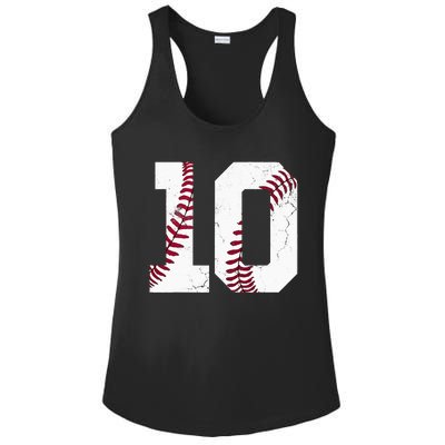 2013 10th Birthday Baseball Kids Ten 10 Tenth Gift Ladies PosiCharge Competitor Racerback Tank