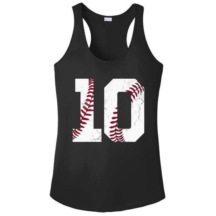 2013 10th Birthday Baseball Kids Ten 10 Tenth Gift Ladies PosiCharge Competitor Racerback Tank