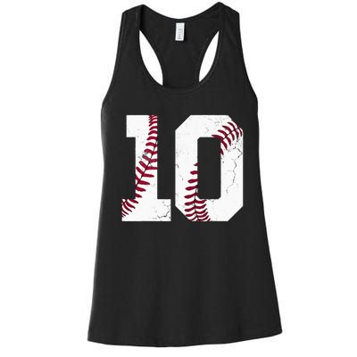 2013 10th Birthday Baseball Kids Ten 10 Tenth Gift Women's Racerback Tank