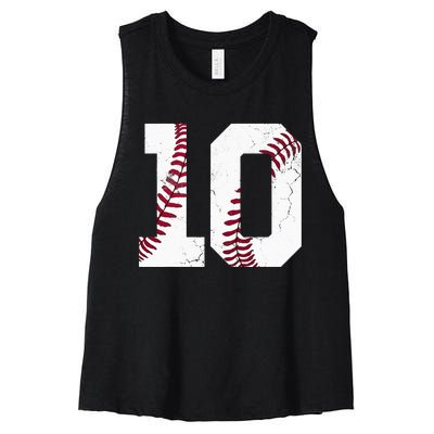 2013 10th Birthday Baseball Kids Ten 10 Tenth Gift Women's Racerback Cropped Tank