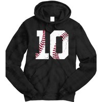 2013 10th Birthday Baseball Kids Ten 10 Tenth Gift Tie Dye Hoodie