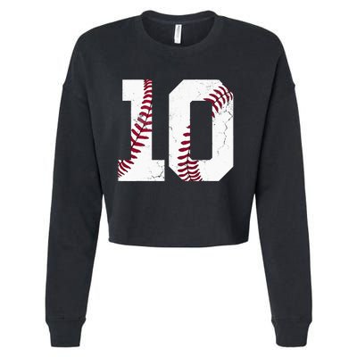 2013 10th Birthday Baseball Kids Ten 10 Tenth Gift Cropped Pullover Crew