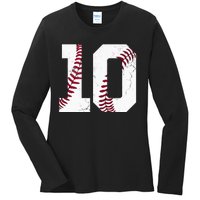 2013 10th Birthday Baseball Kids Ten 10 Tenth Gift Ladies Long Sleeve Shirt