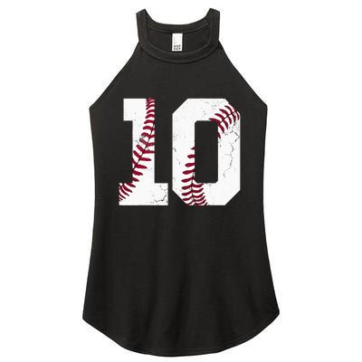 2013 10th Birthday Baseball Kids Ten 10 Tenth Gift Women’s Perfect Tri Rocker Tank