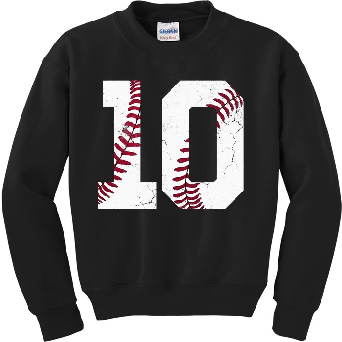 2013 10th Birthday Baseball Kids Ten 10 Tenth Gift Kids Sweatshirt