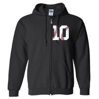 2013 10th Birthday Baseball Kids Ten 10 Tenth Gift Full Zip Hoodie