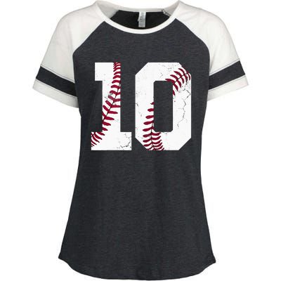 2013 10th Birthday Baseball Kids Ten 10 Tenth Gift Enza Ladies Jersey Colorblock Tee