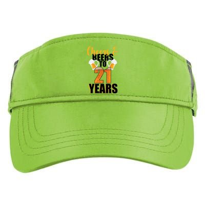 21st Birthday Cheers & Beers To 21 Years Adult Drive Performance Visor