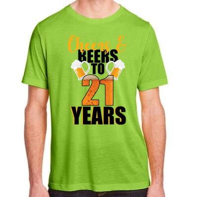 21st Birthday Cheers & Beers To 21 Years Adult ChromaSoft Performance T-Shirt